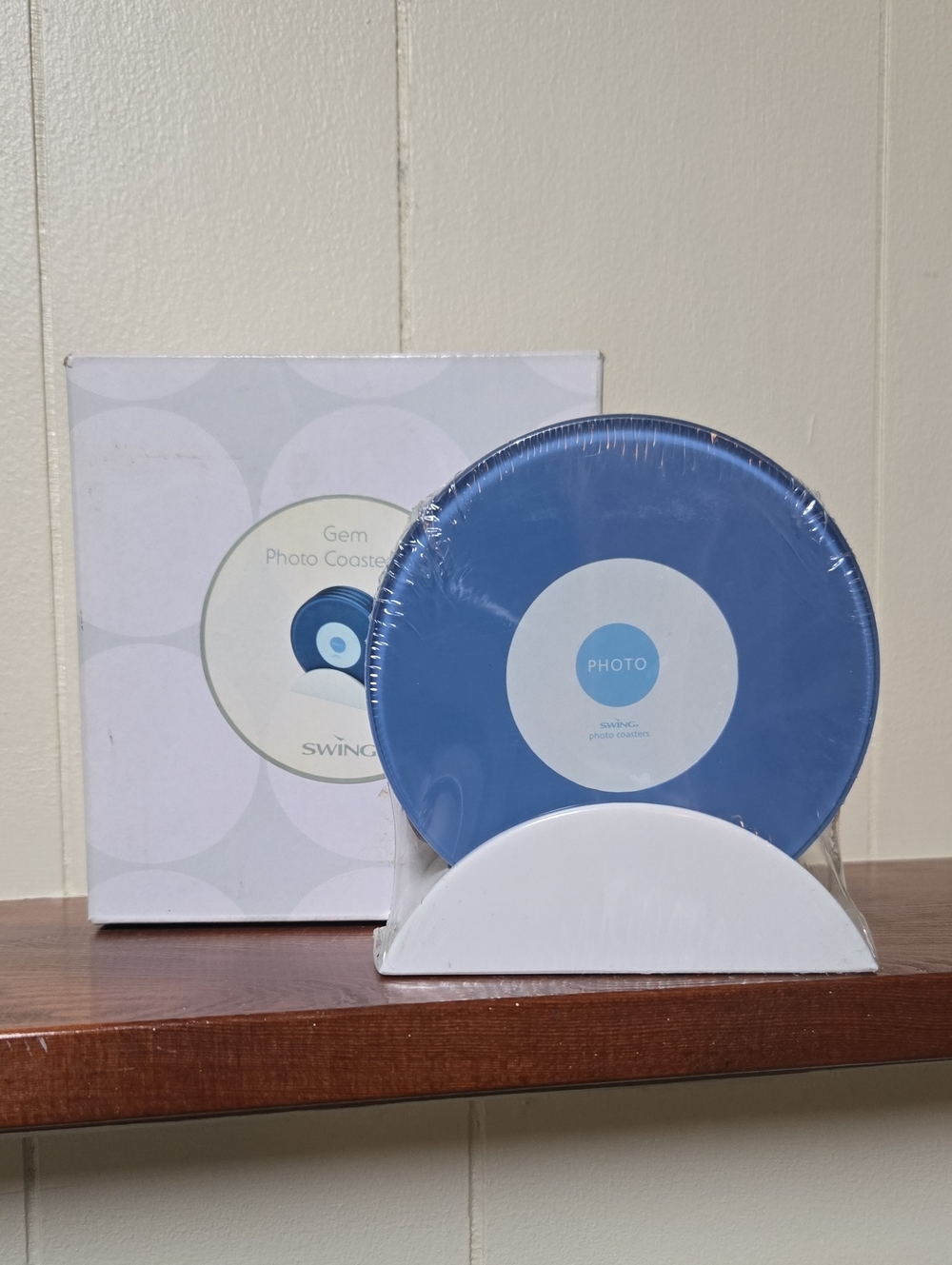 Swing Photo Coaster Set - Blue Gem Photo Coasters
